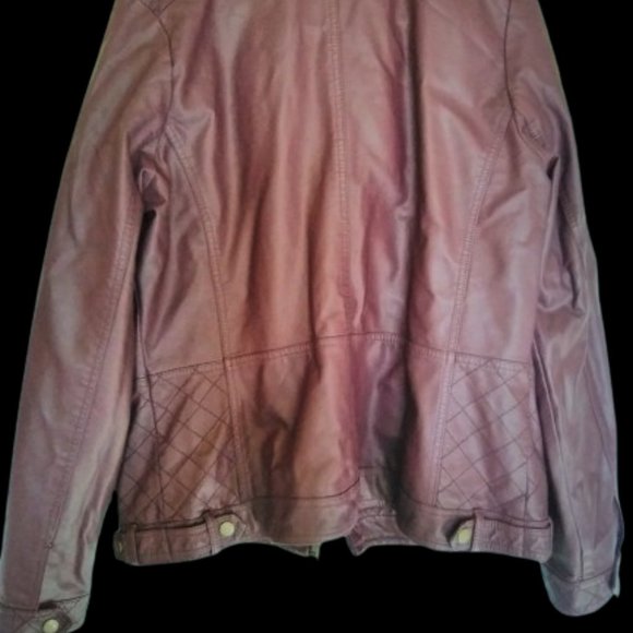 Reitmans  biker style purple  faux leather jacket - Picture 2 of 8